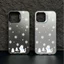 Ốp Lưng iPhone Hoa Tuyết Họa Tiết Mèo IMD Thích Hợp Cho iPhone 17 16 15 14 13 12 11 Pro Max Plus X Xr Xs Max 7 8 Plus