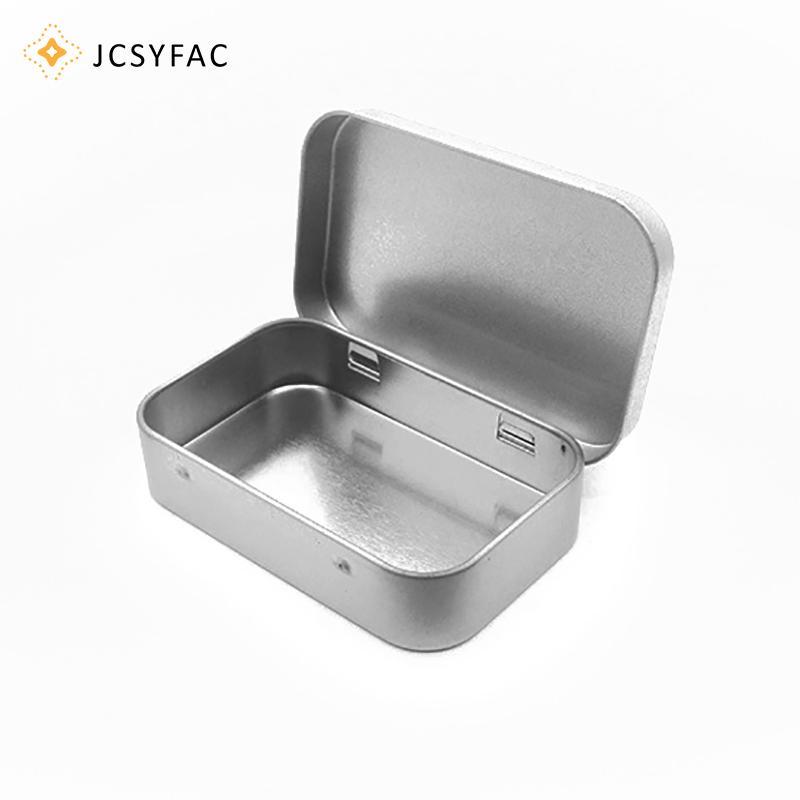 JCSYFAC Mini Hộp Kim Loại Mạ Tin Trượt Bao Bảo Quản Trang Sức Cưới Đựng Thuốc Di Động Mỹ Phẩm Người Tổ Chức Mới