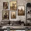 Retro Dark Học Viện Phong Cách Frankenstein Phù Thủy Người Sói Poster Không Khung Tranh Canvas Trang Trí Tường