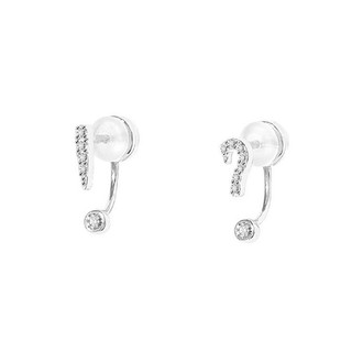 S925 Bạc Câu Hỏi Đánh Dấu Bông Tai Thời Trang Đơn Giản Nữ Trang Sức Quà Tặng Hàng Ngày