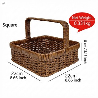 Giỏ đựng rau củ PP cấp thực phẩm có tay cầm cho nhà hàng Lẩu 22x22x8cm