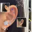 20 Miếng Dán Hình Hoa Bướm Pha Lê Tai Hạt Châm Cứu Auricular Dùng Một Lần Tai Stiers Massage Trị Liệu Kim Miếng Dán