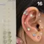 Nơ Thời Trang Nhiều Màu Sắc Kim Cương Giả Ngọc Trai Tai Stiers Áp Lực Tai Sti Châm Cứu Tai Móng Tay Massage