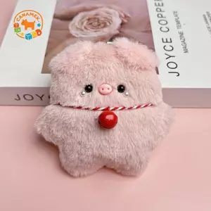CANAMEK Hoạt Hình Dễ Thương Sang Trọng Lợn Móc Khóa Kính Mát Sáng Tạo Búp Bê Lợn Móc Khóa Kawaii Đồ Chơi Nhồi Bông Bapa Mặt Dây Chuyền Trang Trí Quà Tặng CSF
