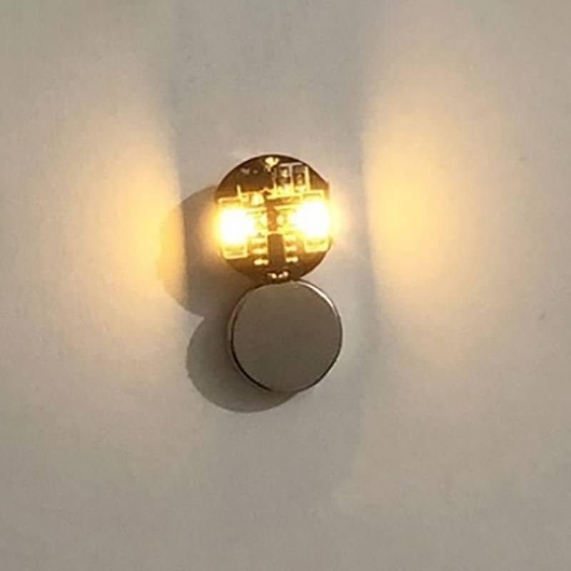 VHDD 1 Cái DIY Phụ Kiện LED Magnetron Switch Chiếu Sáng Chip Hoạt Hình Tay Phải Làm Plus Ánh Sáng Đồ Chơi Mô Hình Đèn Không Dây VN