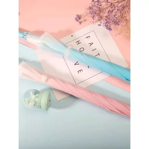 🔥ins style siêu đẹp ô trong suốt Mờ Gradient Thẳng Ô Hoạt Hình Tươi Đậm Tay Cầm Dài Cầu Vồng Ô Múa Trong Suốt Dễ Thương Tự Động Nhẹ
