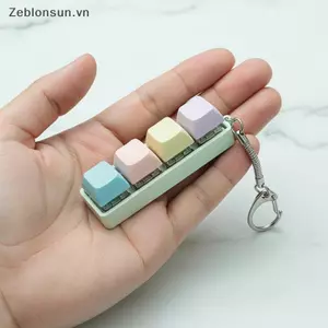 # HB # 4 Phím Nút Ngón Tay Bàn Phím Cơ Keycaps Móc Khóa Nhiều Màu Sắc Fidget Đồ Chơi Báo Chí Bàn Phím Trò Chơi Đồ Chơi Chìa Khóa.