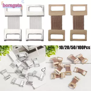 BORAGETE 10 / 20 / 50 / 100 Chiếc Băng Kẹp Thay Thế Màu Trắng / Cà Phê Sơ Cứu Bộ Móc Kẹp Kim Loại Co Giãn