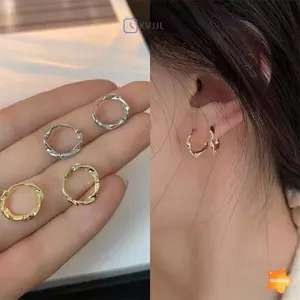 Mới Hợp Thời Trang Cô Gái Tối Giản Tòn Ten Nhỏ Vòng Tròn Vòng Bông Tai Dành Cho Nữ Hình Học Kẹp Tai Trang Sức Thời Trang Quà Tặng Mới