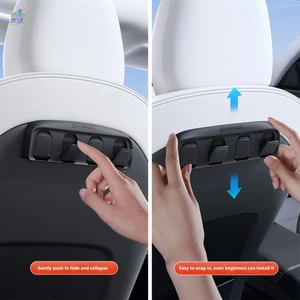 Model Y / 3 Móc Ghế Sau Có Thể Gập Lại Xe Sắp Xếp Phụ Kiện Để Bảo Quản Thân Cây Với Tay Cầm Bằng Nhựa Và Silicon Hạng Nặng Abs