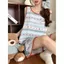 Bộ đồ ngủ bé gái phiên bản Hàn Quốc Bộ quần short Vest Cotton đám mây mùa hè Bộ khao khát tinh khiết ngọt ngào Đồ mặc nhà
