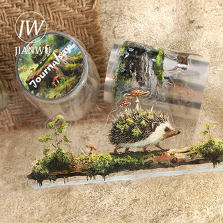 JIANWU 60mm * 300cm Vintage Động vật tuyệt vời Vật liệu cảnh quan Cây ghép Scrapbooking Băng PET Tạp chí sáng tạo Văn phòng phẩm