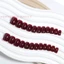 24 Chiếc Móng Tay Giả Vuông Ngắn Burgundy - Nhựa Chống Thấm Nước Để Mặc Tiệc Hàng Ngày