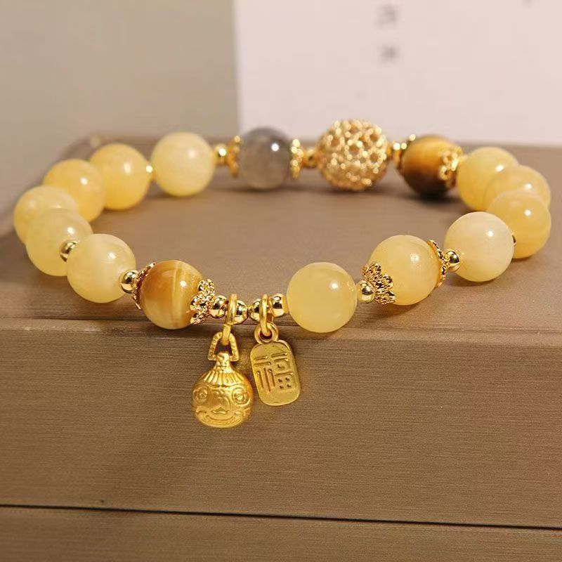 Vòng tay Citrine tự nhiên phong cách Trung Quốc mới