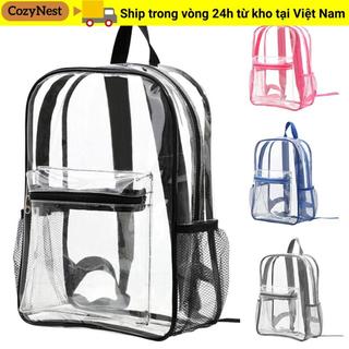 Ba lô trong suốt COZYNEST, Ba lô PVC dung tích lớn, Túi đeo vai chống nước thiết kế sang trọng đa năng Thể thao ngoài trời