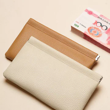 ví cầm tay nữ sang chảnh ví cầm tay nữ Nhật Bản Muji Ví Nữ Đơn Giản Da Mềm Túi Bảo Quản Tiền Mặt Ví Dài Lưu Trữ Hóa Đơn Nhỏ Ví Đựng Tiền Xu