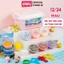 Hộp Đất Sét Siêu Nhẹ Tự Khô 12/24/36 Màu Deli Cho Bé – An Toàn, Không Dính Tay – Đóng Gói Hộp Trong Suốt Riêng Biệt