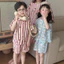 Bộ Đồ Ngủ Trẻ Em Lớp Mùa Hè Một Bộ Đồ Bé Trai Bé Gái Gạc Mỏng Phong Cách Homewear Bé Bộ Đồ Ngủ