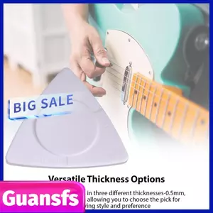 Guansfs Dụng cụ nhồi đàn ghita nhiều màu Miếng gảy cho đàn guitar acoustic điện bass Bao gồm 3 độ dày khác nhau 0,5mm 0,75mm 1mm (Trắng)
