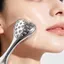 Thép không gỉ Gua Sha & Con lăn mặt 4 trong 1 Con lăn mặt dành cho chuyên gia thẩm mỹ Quà tặng Dụng cụ chăm sóc da cho nếp nhăn bọng mắt