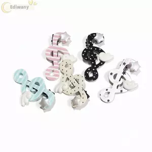Kẹp tóc EDIWANY Music Note, Kẹp tóc âm nhạc phong cách Hàn Quốc Acrylic, Chấm bi thời trang Hình dạng ngọt ngào Chống trượt Star Wing Clip Trường học hàng ngày