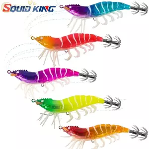 EDIWANY Mực Jig, 80mm 7g Mồi Chìm Chậm Dạ Quang, Wobbler Webfoot Gỗ Tôm Ngang Bạch Tuộc Mồi Câu Cá Bạch Tuộc