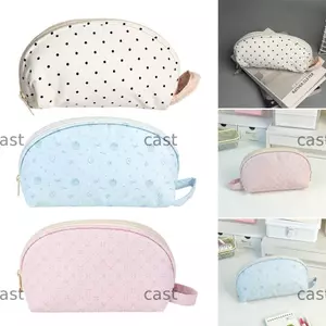 Bút chì CAST, Túi đựng bút thiết kế cầm tay dung tích lớn, Túi đựng bút chì họa tiết chấm bi di động Đồ dùng học tập