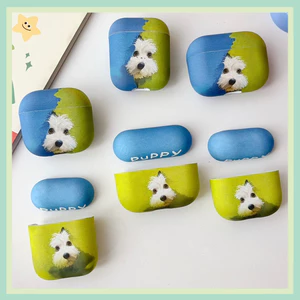 Ốp Tai Nghe Cho Airpods 4 Pro 3 2 Màu Sắc Tương Phản Dễ Thương Chó Con Họa Tiết TPU Mềm Chống Sốc Bluetooth Tai Nghe Không Dây Vỏ Bảo Vệ Chống Mất
