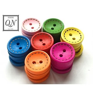 14-90 Cúc gỗ tròn, hoa nhiều màu, hình tim... cúc gỗ trang trí, hangmade ,diy, thủ công