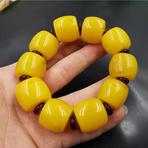 Bơ Gà Vàng Sáp Ong Ống Hạt Vòng Tay Unisex