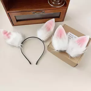 AqToCna Tai Thỏ Dễ Thương Sang Trọng Tóc Vòng Cosplay Thỏ Sang Trọng Tai Thỏ Đạo Cụ Chụp Ảnh Dự Tiệc Cung Cấp Phụ Kiện Tóc AqToCna