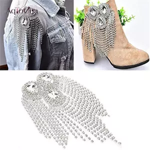 AqToCna Vai Thổ Cẩm Kim Cương Giả Trang Sức Handmade Sáng Bóng Epaulet Quần Áo Trang Trí Quần Áo Phụ Kiện Quà Tặng Cho Nam Nữ AqToCna