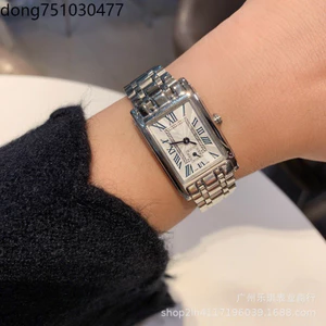 Đồng hồ nữ Langjia Zhiling Daizhuo Thép không gỉ hình chữ nhật Đồng hồ nữ thông thường 6.24 HZJ0