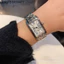 Đồng hồ nữ Langjia Zhiling Daizhuo Thép không gỉ hình chữ nhật Đồng hồ nữ thông thường 6.24 HZJ0