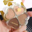 Bảng phấn mắt bốn màu cỏ bốn lá-Match Pearlescent Earth Color Matching, Everyday All-Match, Novice Easy Drawing