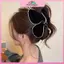 MYPANDA Pháp Vintage Nhung Tam Giác Kẹp Tóc Nữ Thu Đông Updo Cá Mập Kẹp Phong Cách Hàn Quốc Phụ Kiện Tóc.