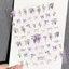 La Mã Wisteria Hoa Tím Nổi Làm Móng Tay Miếng Dán Thanh Lịch Tươi Nơ Chống Thấm Nước Lãng Mạn Trang Trí Móng Tay