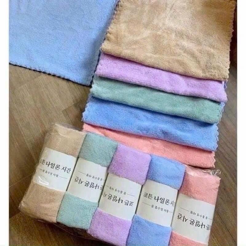Combo 10 Khăn Cotton Siêu Mềm Kích thước 30x50cm Loại đẹp Nhà Tắm