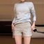 Quần short thể thao cổ thấp kiểu Mỹ dành cho nữ mùa hè thời trang mới dáng ôm vừa vặn quần ngắn
