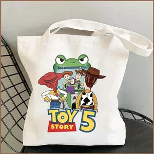SQ11 Câu Chuyện Đồ Chơi 5 Túi Xách Woody Buzz Lightyear Túi Vải Hoạt Hình Ngọt Ngào Dung Tích Lớn In Túi Bảo Quản