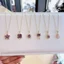 Ánh Sáng Pháp Sang Trọng Tím Zircon Giọt Nước Micro-Ind Vòng Cổ Nữ Tinh Tế Thời Trang Cao Cấp Xương Đòn Dây Chuyền Tất Cả
