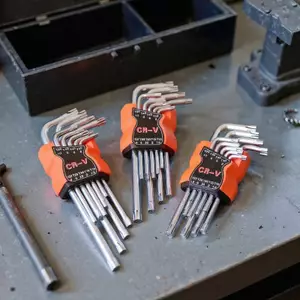 Ge 9 Chiếc Torx Star Cờ Lê Bộ Allen Chìa Khóa Lục Giác Cờ Lê Đầu Kép Loại L Tuốc Vít Ngôi Sao Dụng Cụ Sửa Chữa Tay Cho DIY Sửa Chữa Nhà n
