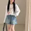 Quần short Denim Hàn Quốc dành cho bé gái Quần nóng mềm thời trang mùa hè