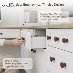 GCDHome Núm Gỗ Đa Năng Tay Cầm Tủ Bếp Tròn Tủ Tủ Quần Áo Ngăn Kéo Núm Cửa Hàng Tủ Bếp Kéo Tay Cầm Đồ Nội Thất HOT