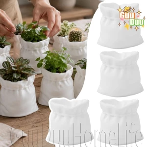 Chậu hoa hình túi in 3D - Chậu trồng cây trong chậu nhỏ - Trang trí sân vườn tại nhà - Chậu hoa trang trí để bàn - Hộp đựng cây mọng nước / Giao hàng miễn phí