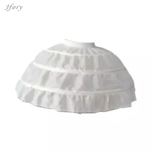 Bé Gái Petticoat Trắng Co Giãn Thắt Lưng Crinoline Váy Vòng Thép Cho Tiệc Chủ Đề Đám Cưới