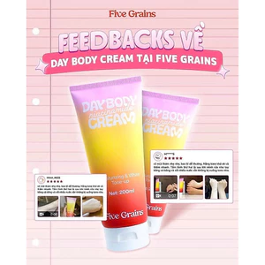 Kem nâng tone body Five Grains dưỡng trắng da cấp ẩm làm sáng da tức thì body cream