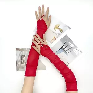Flgo Dài Sheer Tuyn Găng Tay Dành Cho Nữ Hóa Trang Đảng Chính Thức Dịp Cánh Tay Tay Ngón Sheer Găng Tay Cho 1920 P