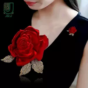 Tính Khí Cổ Điển Kim Cương Đỏ Thổ Cẩm Cao Cấp Phù Hợp Với Phụ Kiện Chân Cho Nữ Bé Gái Trâm Cài Thanh Lịch Phụ Kiện Trang Sức