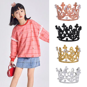 Cô Dâu Phong Cách Châu Âu Tròn Vương Miện Nhỏ Cô Dâu Mũ Hoa Cô Gái Phụ Kiện Tóc Cưới Full Vương Miện Sinh Nhật Bánh Quà Tặng Vương Miện Tròn